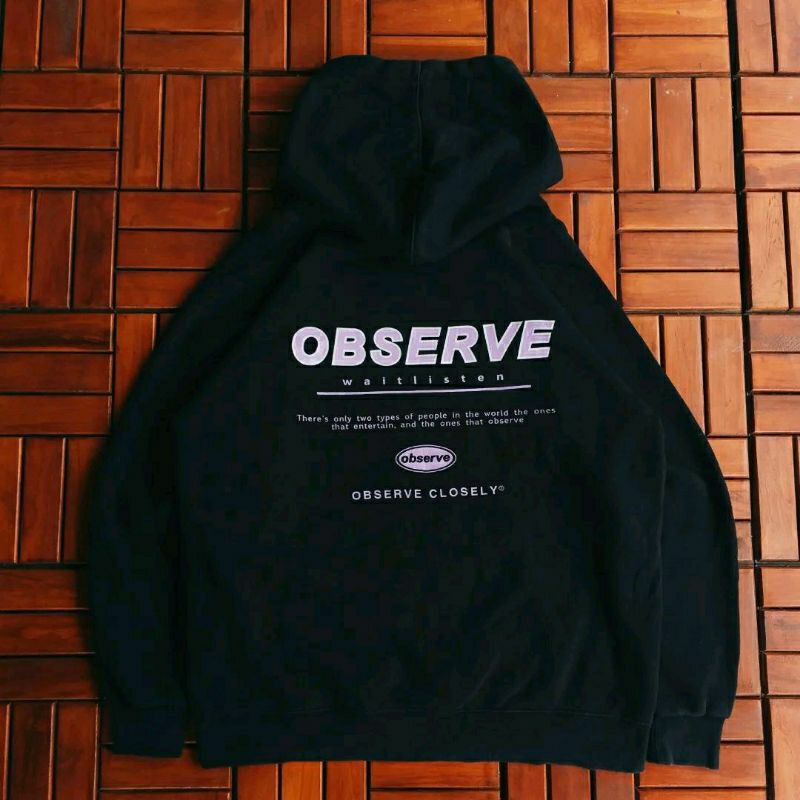 Hoodie Acover Observe Black
