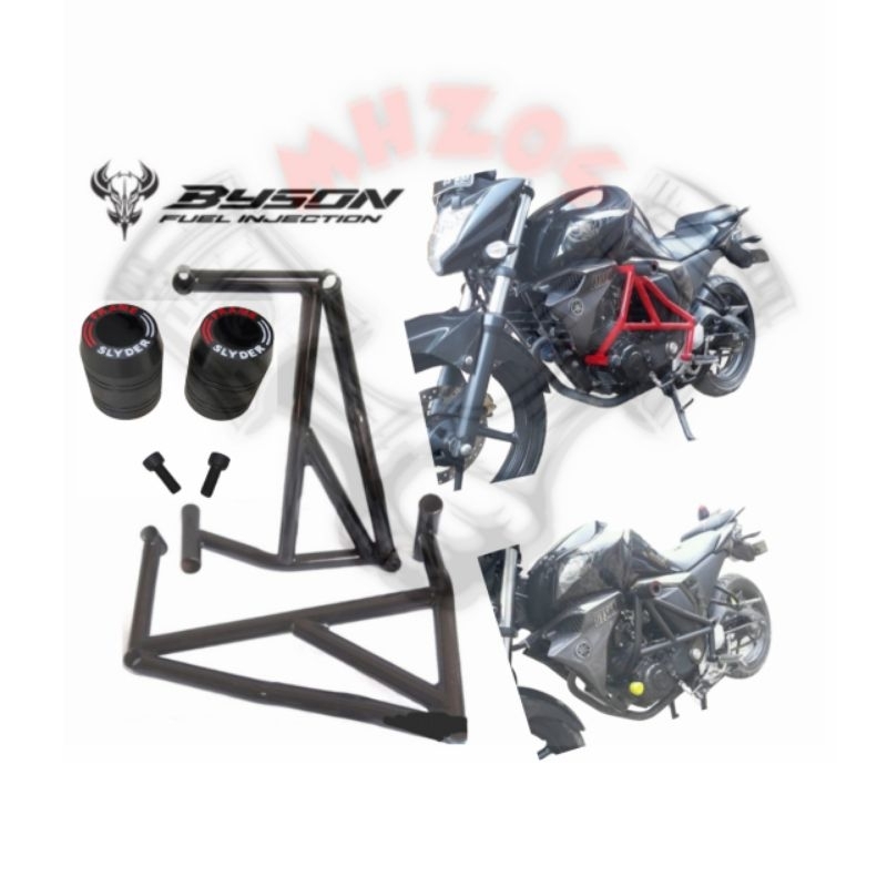 Tubular crashbar Yamaha Byson fi plus Jalu slider