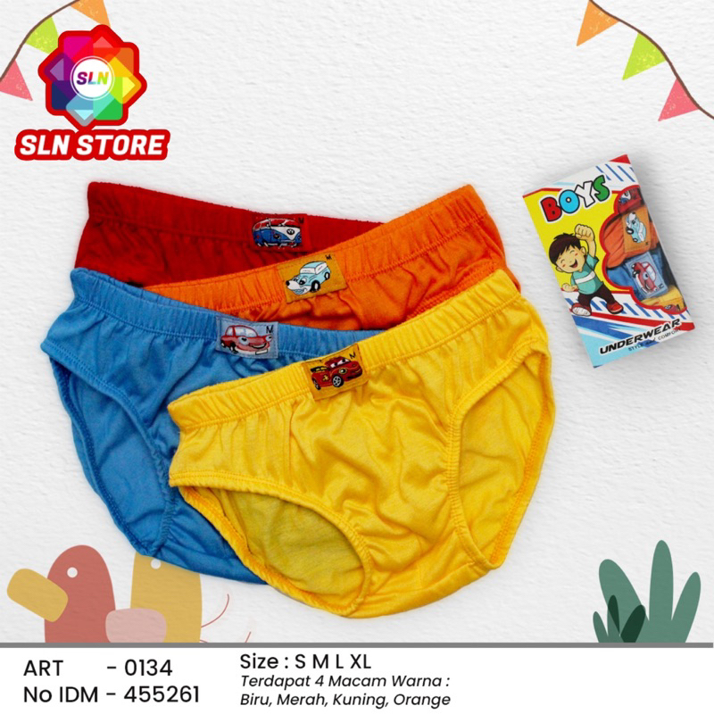 (4Pcs) CELANA DALAM ANAK COWOK HT KIDS 0134 BOX ISI 4 pcs CD LAKI HT Man