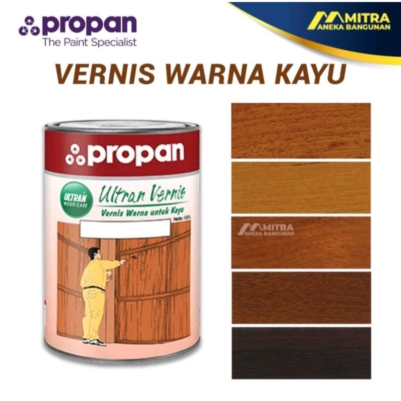 CAT PROPAN ULTRAN VERNIS V-09 (TINNER) &amp; VERA VA -08 (WATER BASED CAMPURAN AIR )CAT POLITUR PLISTUR KAYU WARNA CLEAR GLOSS (NATURAL)  DAN READY SEMUA WARNA ISI O,8KG