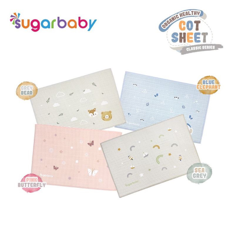 SUGAR BABY - PERLAK KARET ORGANIK - HEALTHY COT ORGANIC - Sugarbaby Dino and Bunny - PERLAK BAYI