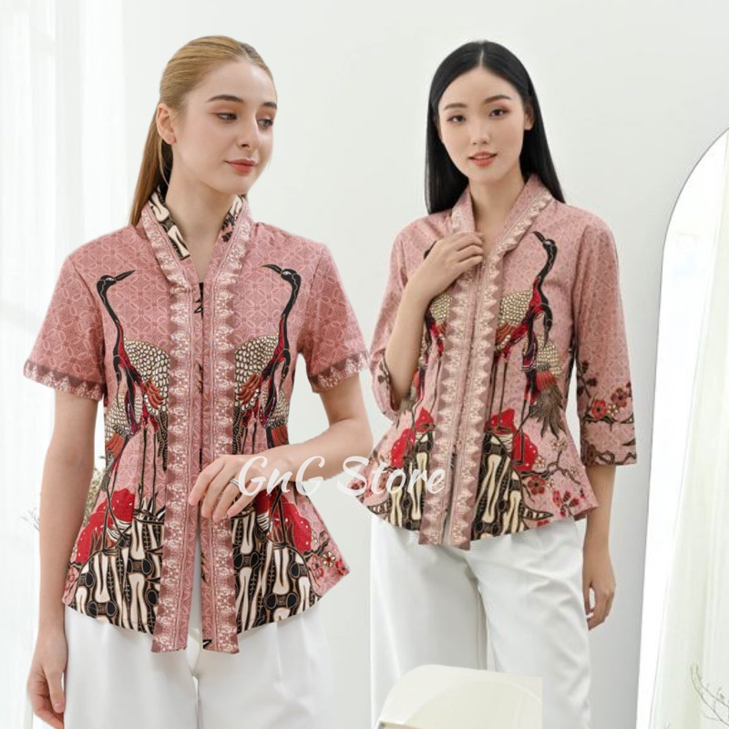 Atasan Batik 292P JCO/ Blouse Batik Wanita/ Seragam Batik/ Batik Couple/ Batik Pasangan/ Batik Keluarga