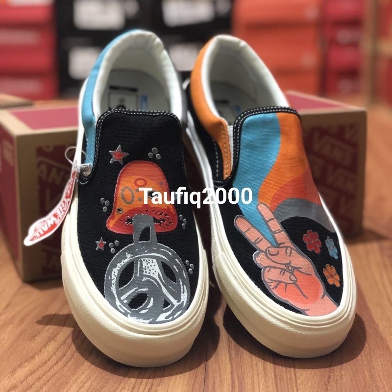 Sepatu Vans Slip On Hippie Jamur Premium The Best Quality