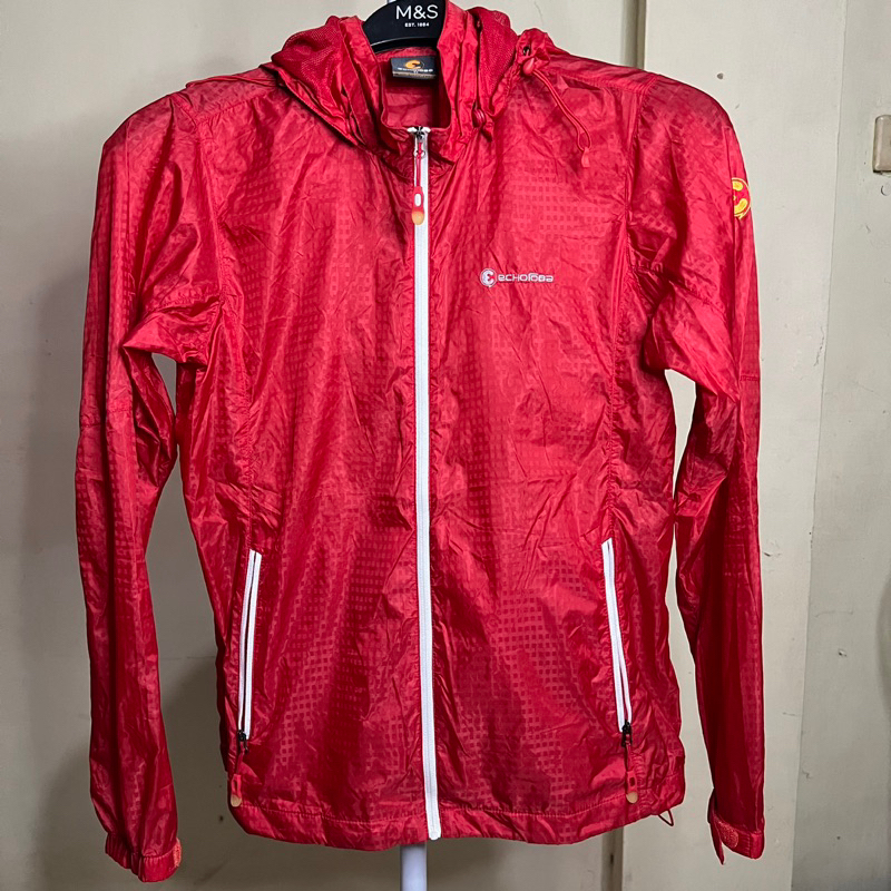 Thirft Jaket Running Merk Echoroba Warna Merah | Preloved | Second Murah