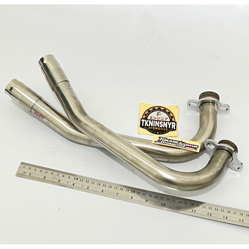 Leher Knalpot Stainless Bending Mio Smile Sporty Fino Soul Karbu 32mm