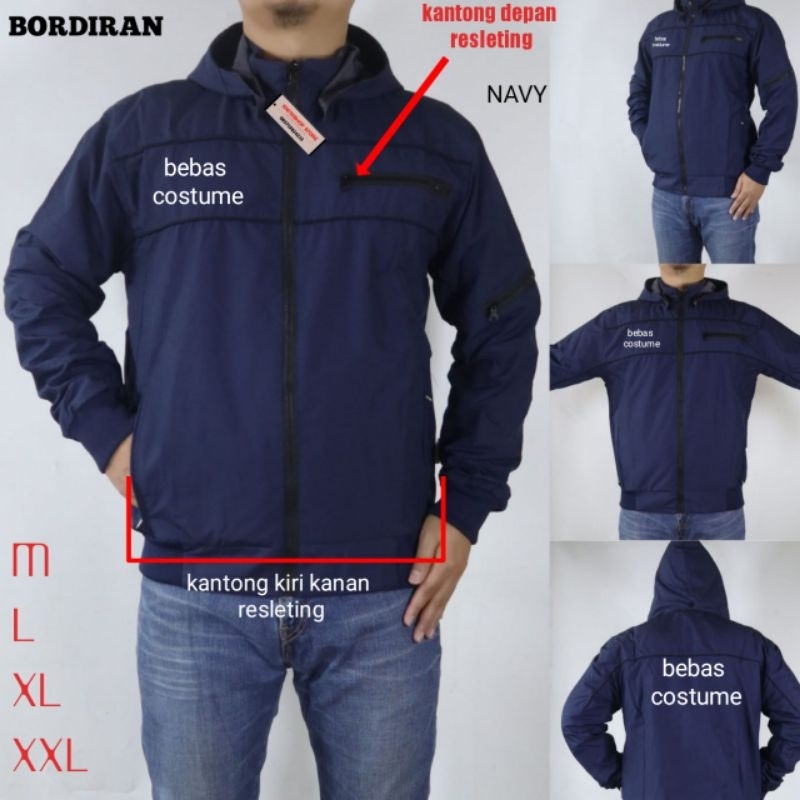 jaket taslan premium terbaik costume khusus bordiran bebas costume
