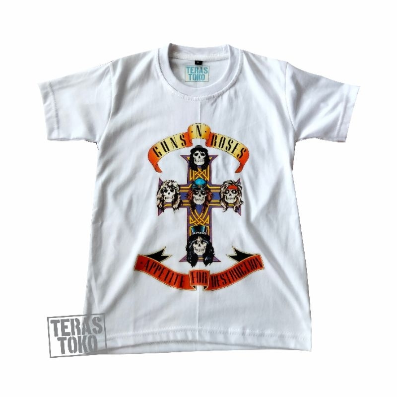 Promo baju anak guns n roses appetite / kaos anak guns n roses / baju band anak / bootleg