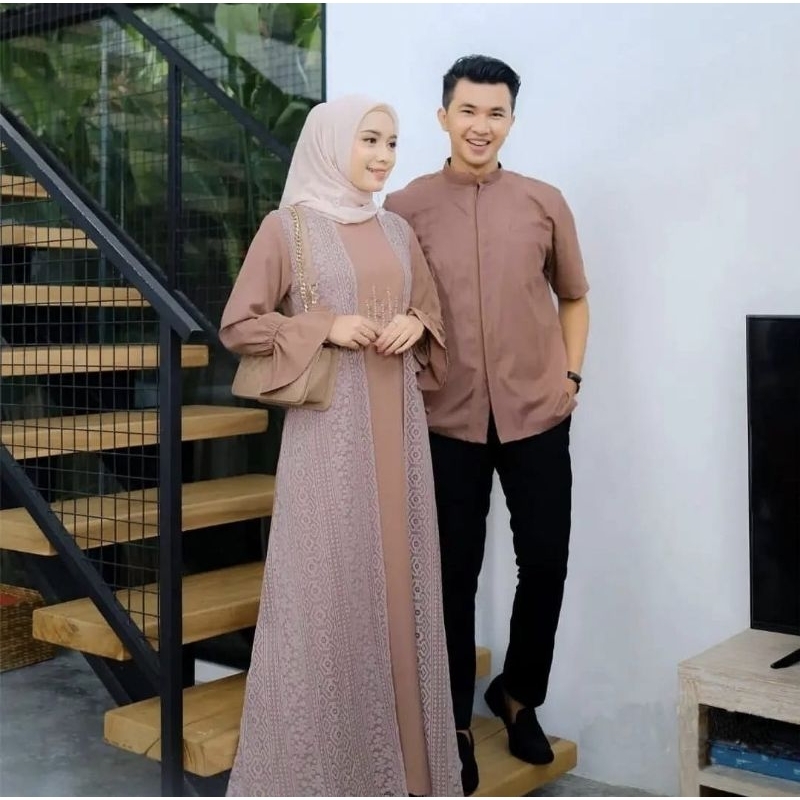 CP GHAZALI, COUPLE PASANGAN, WOLFIS BRUKAT, GAMIS HIJAB MUSLIM, MAXY DRESS