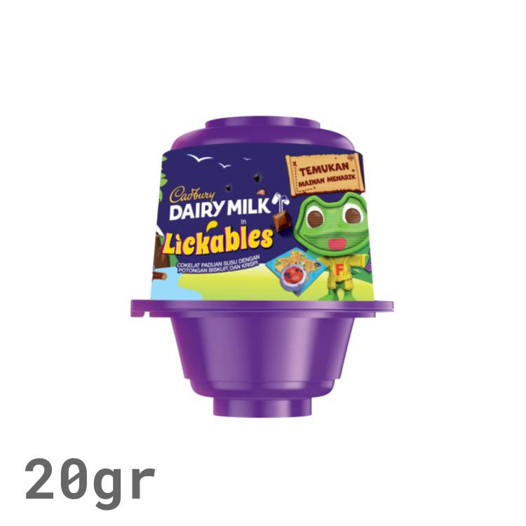 

CADBURY Dairy Milk Lickables Chocolate, 20g, gratis mainan