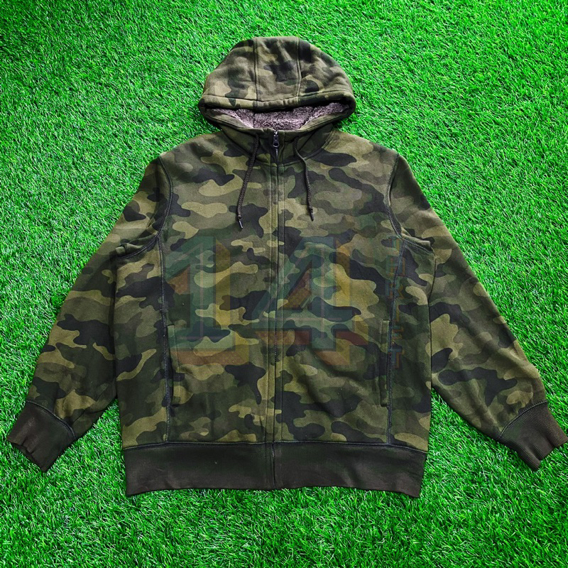 Ziphoodie Uniqlo Camo Sherpa