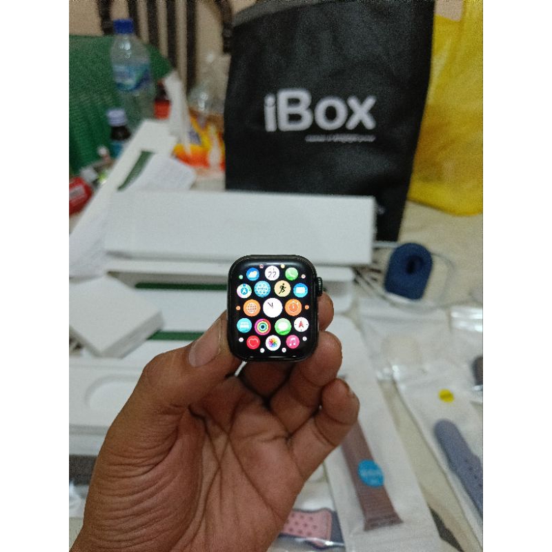 Apple watch series 7 garansi ibox second bekas banyak bonus