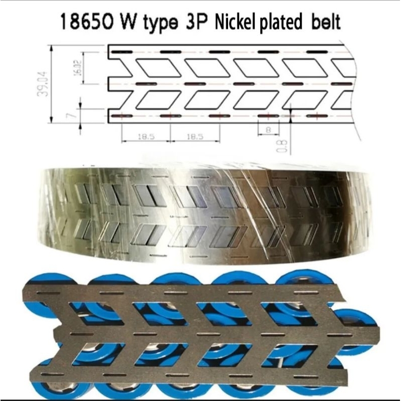 Plat Nikel Strip 3p 1M Murni Pure Nickel 0.15mm Baterai 18650 untuk welding rakit baterai 18650 spot welding