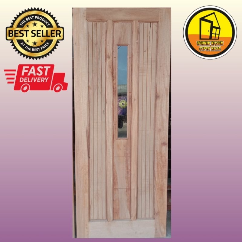 Pintu + Kusen Kayu Bayur, Meranti, Kamper