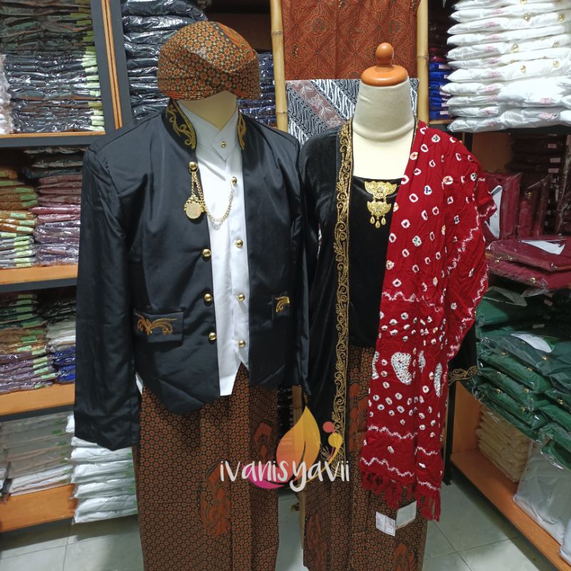 [Set Prewedding] Baju Adat Jawa/ Baju Couple Motif Truntum Garuda