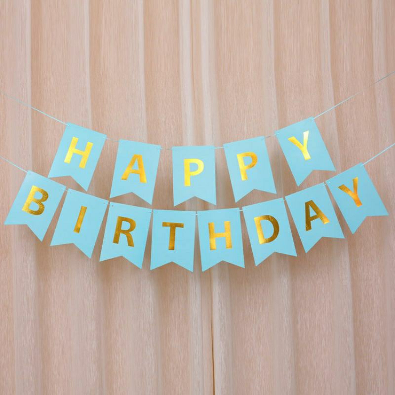 Banner Happy Birthday Segilima / Banner Ulang Tahun Segilima / Banner Ulang Tahun Segitiga / Banner 