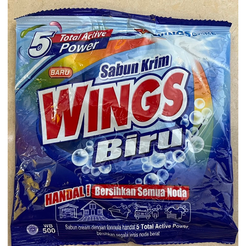 Sabun Krim Jemek Wings Biru WB 500