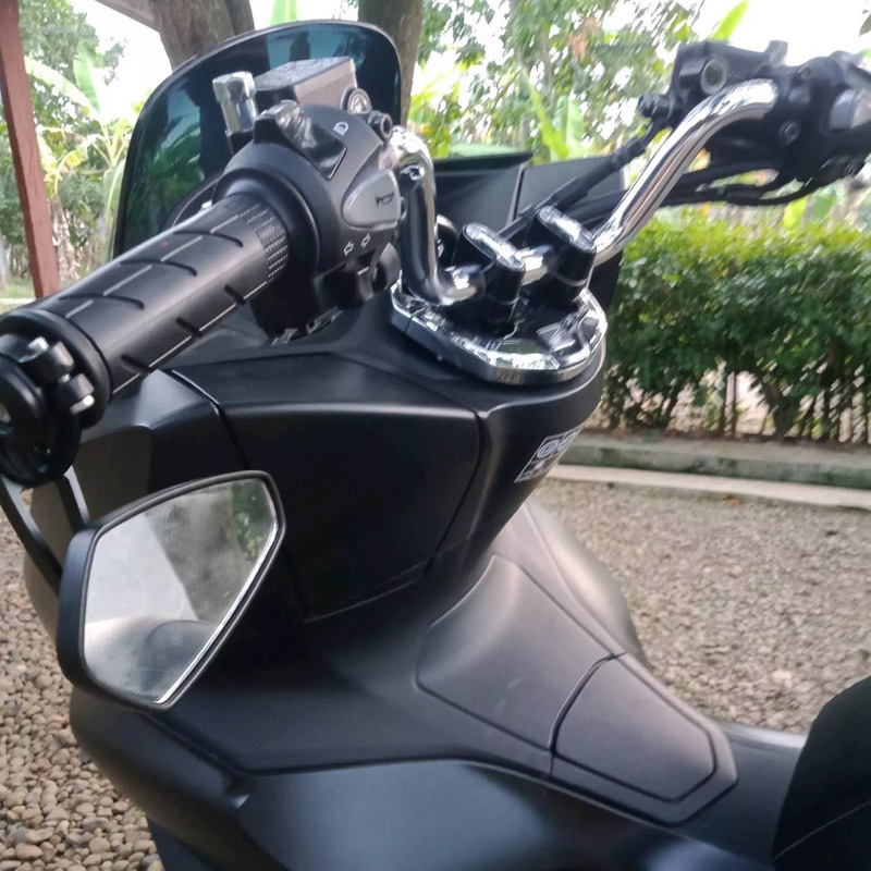 Spion Jalu Oval Cnc Kaca Biru/Bening Universal Nmax PCX Beat Deluxe Beat Pop Supra Vario Spacy Fino Mio Genio Fazzio Vixion Scorpio Vixion