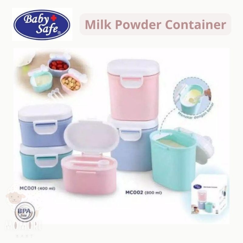 Baby Safe Milk Powder Container 400ml 800ml MC001 MC002 Tempat Wadah Susu Bubuk