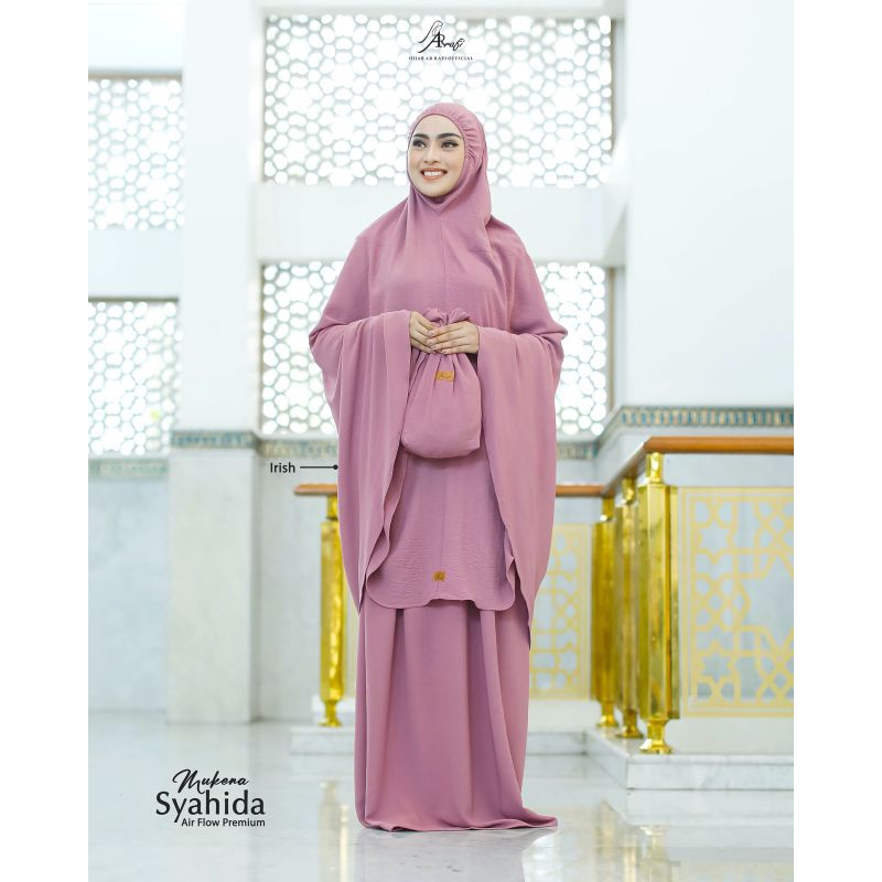 Mukena Rukoh Perlengkapan Sholat Wanita Polos Mukena Syahida Arrafi