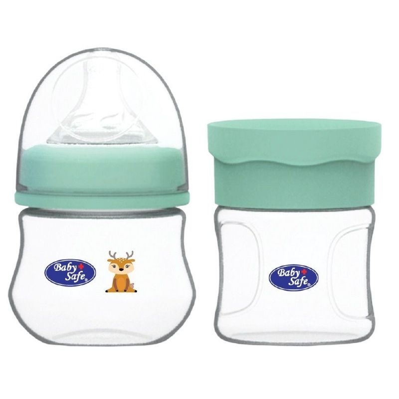 Baby safe wnc2 feeding bottle &amp; food container - botol susu dan food kontainer 2in1