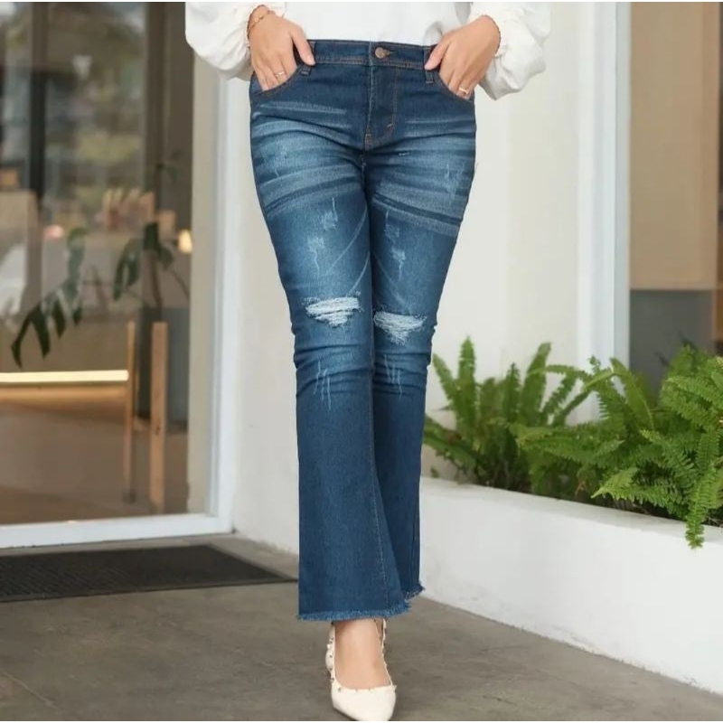 Ootd Natasha Jeans Cutbray Vintage Viral Kekinian Rekomendasi Influencer Affliator Cod