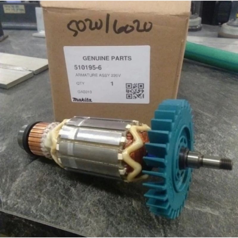 ARMATUR / ANGKER GA 5020 5" ORIGINAL FOR MESIN GERINDA MAKITA 5" IN MAKITA ORIGINAL