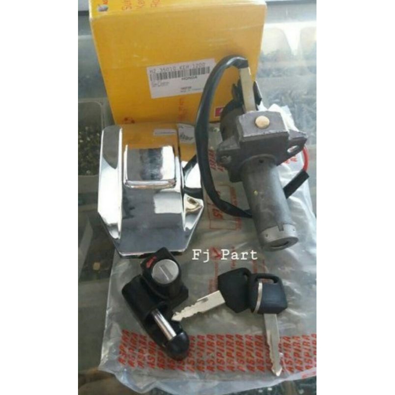 KUNCI KONTAK GL PRO NEOTECH GL MAX NEOTECH SET DENGAN JOK TUTUP TANGKI BENSIN MERK ASPIRA