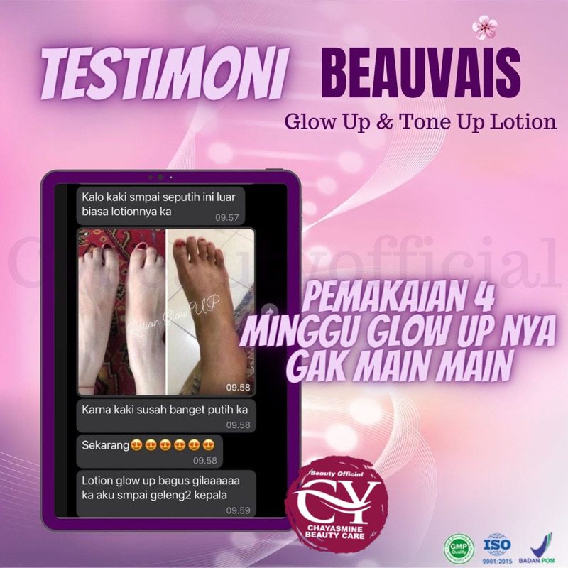 BEAUVAIS LOTION GLOW UP | LOTION PEMUTIH KULIT INSTAN | PEMUTIH KULIT PERMANEN