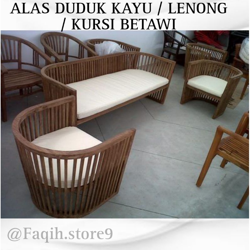 ALAS DUDUK 1 SETKURSI KAYU BETAWI / KURSI LENONG CUSTOM