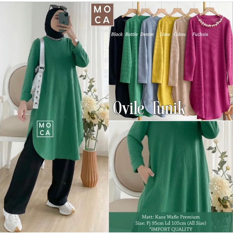 tunik kaos knit uniqlo merk clarke tunik ovalia