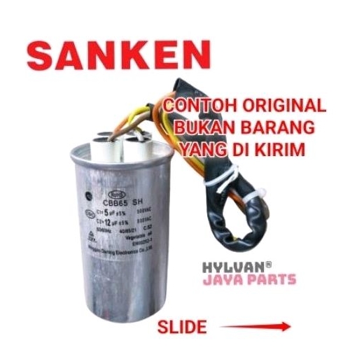 Kapasitor Mesin Cuci Sanken 5+12uf