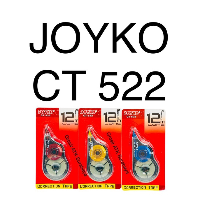 

CORRECTION TAPE JOYKO CT-522 / Tip-Ex Tipex Kertas Joyko CT-522 CT 522