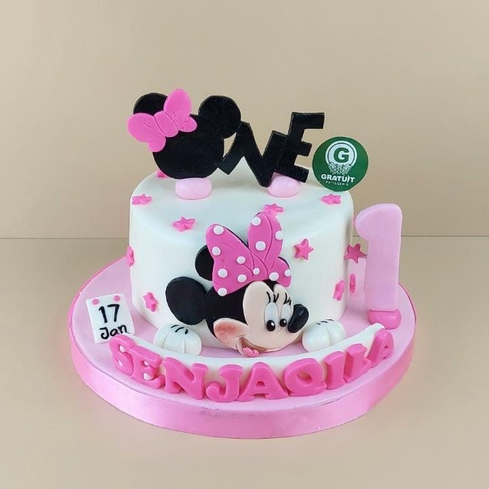 

MINNIE MOUSE UK 15CM / KUE ULANG TAHUN