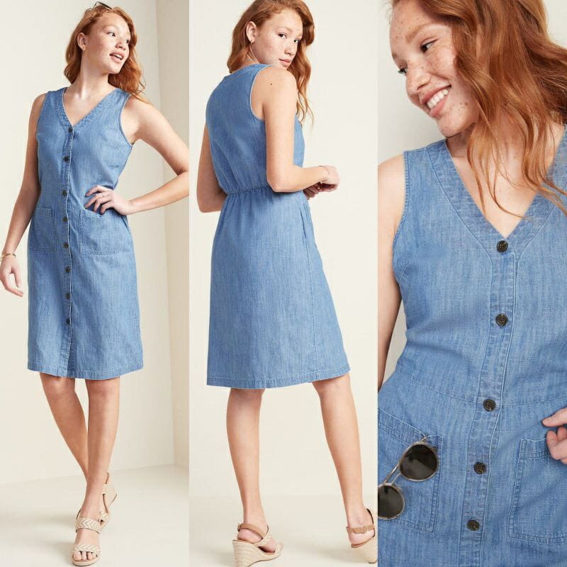 G*p vneck sleeveless dress