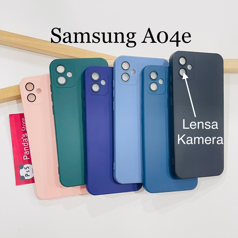 Case Samsung A04e Lenspro Makaron Full Color Softcase Pro Lensa