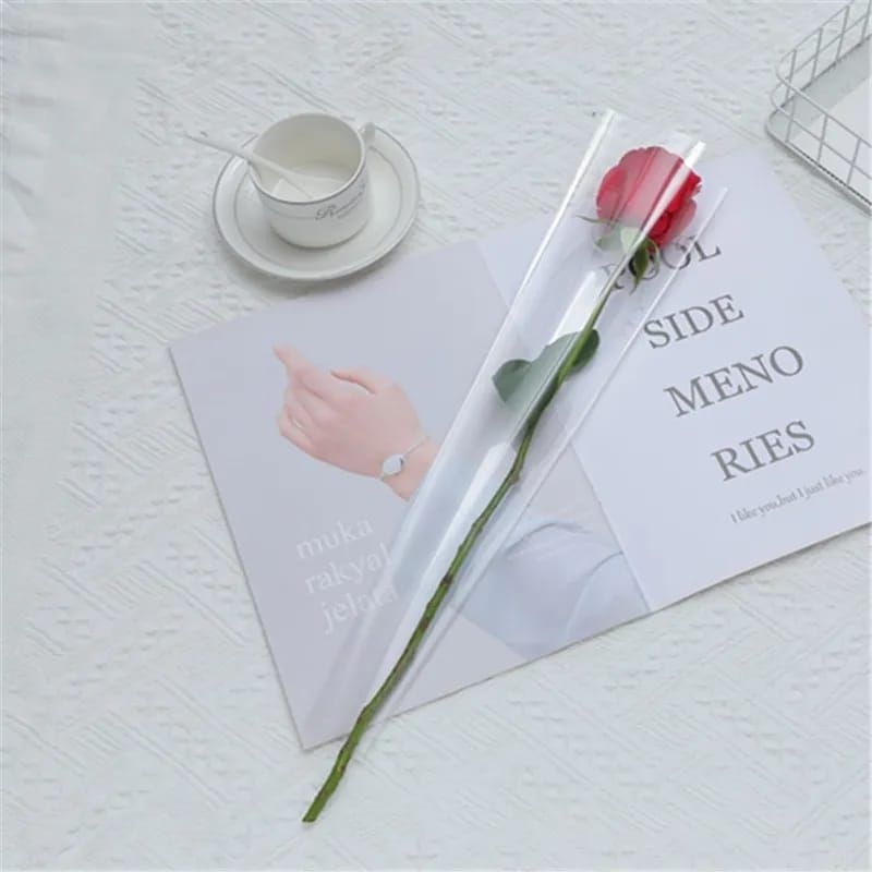 Wrapping plastik mini buket mawar single harga perpcs