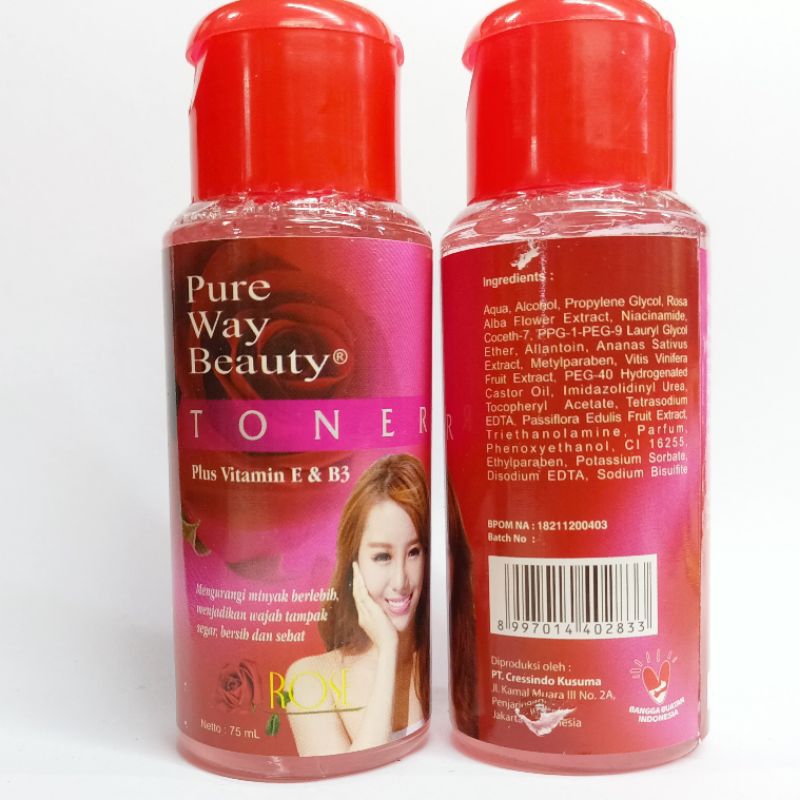 Lusinan - Toner Rose Pure Way 75ml - BPOM