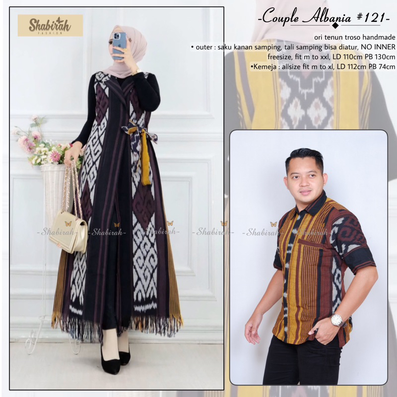 sarimbit tenun termurah - Albania long outer couple / couple outer tenun troso