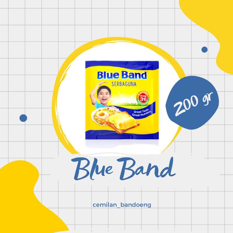 MENTEGA / MARGARINE SERBAGUNA MERK BLUEBAND KEMASAN SACHET 200 GR