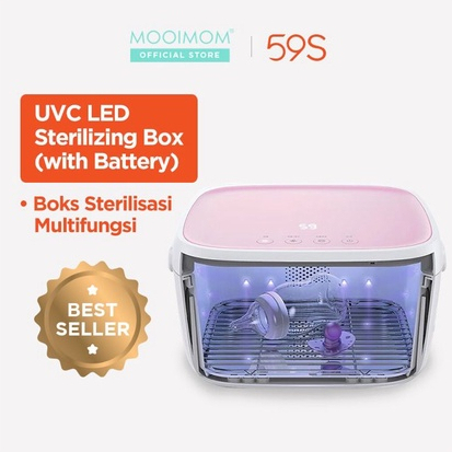 [Ready Stock] 59S UVC LED Sterilizing Box (Built in Battery) - UV Sterilizer Botol Bayi