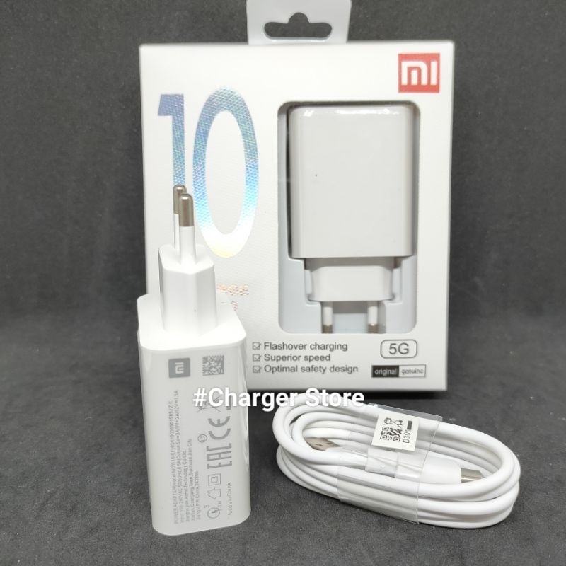 Charger Xiaomi Redmi 10 ( 33 Watt ) Fast Charging Micro - Type C Redmi 9 Redmi 9A Redmi 9C