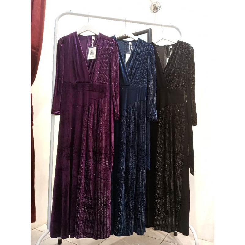 SYAHRINI DRESS | DRESS BLUDRU IMPORT | GAMIS LEBARAN |GAMIS IMPORT PREMIUM