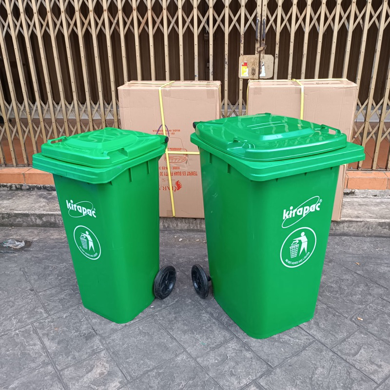 Tempat Sampah Plastik Kirapac HDPE EN840 120-240 Liter / Tong Sampah 120 L / Tong Sampah 240 L