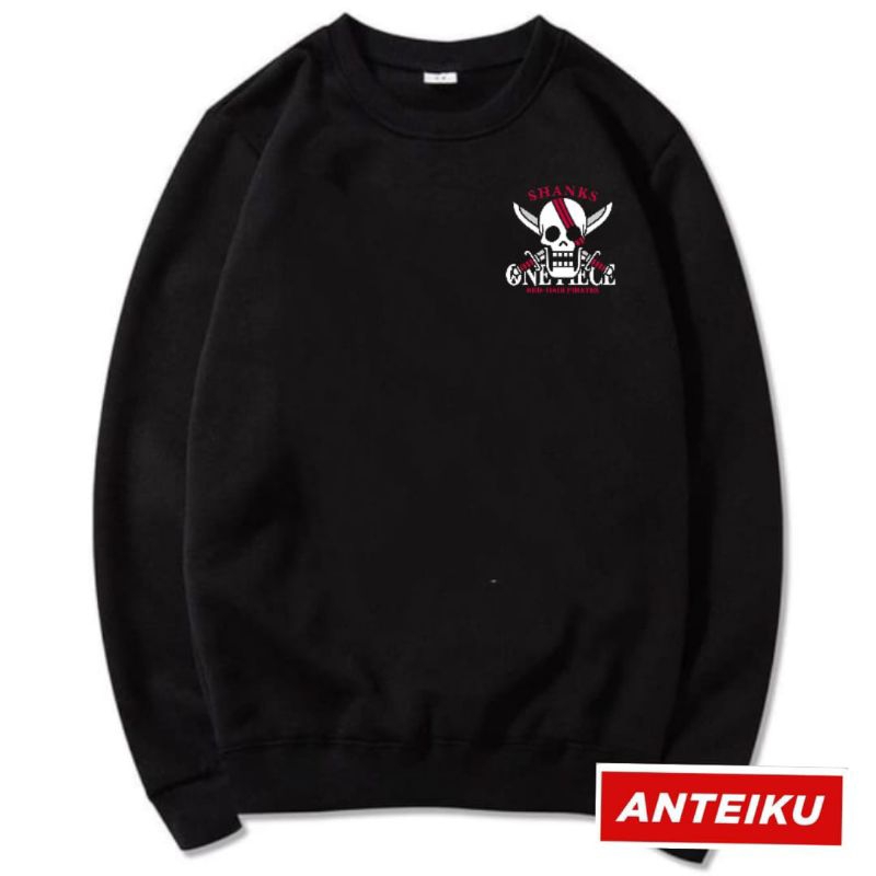 [Promo Sale] Sweater Hoodie Anime One Piece Akagami Shanks Logo Pria Wanita M-XXL