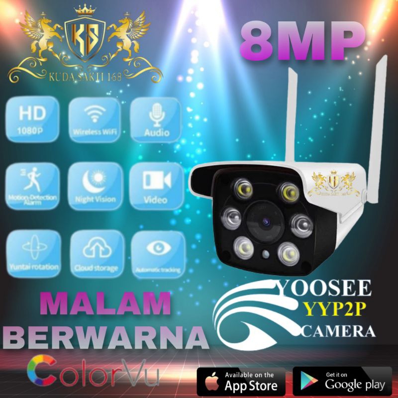 NEW IP CAMERA CCTV OUTDOOR 8MP YOOSEEFULL WIRELESS ONVIF WIFI HD 1080P STAND ALONE IP CAMERA Support  WIFI FITUR  UNGGUL anti air