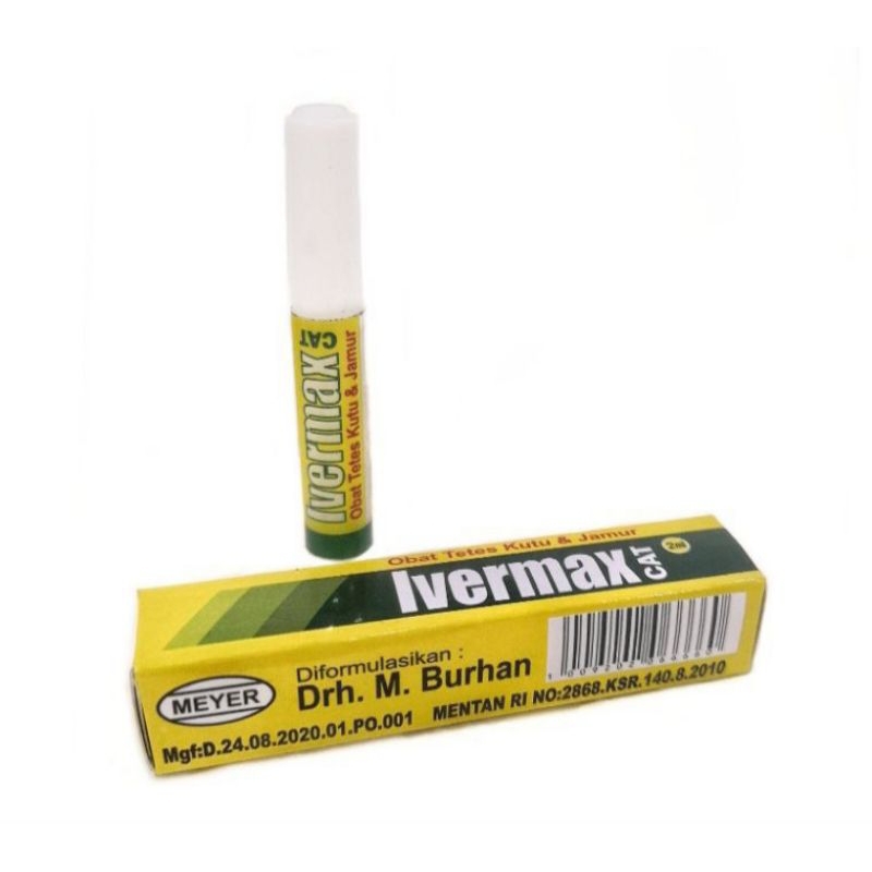 IVERMAX CAT OBAT TETES KUTU & JAMUR PADA KUCING AMPUH 2ML