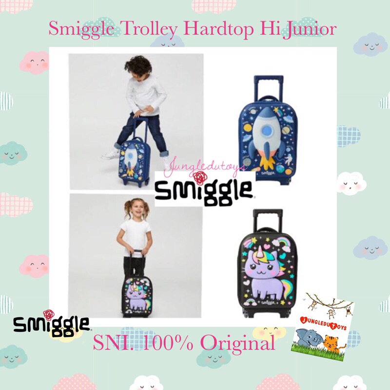 Smiggle Trolley Hardtop 3D Bag Original Tas Sekolah Troli Anak SD