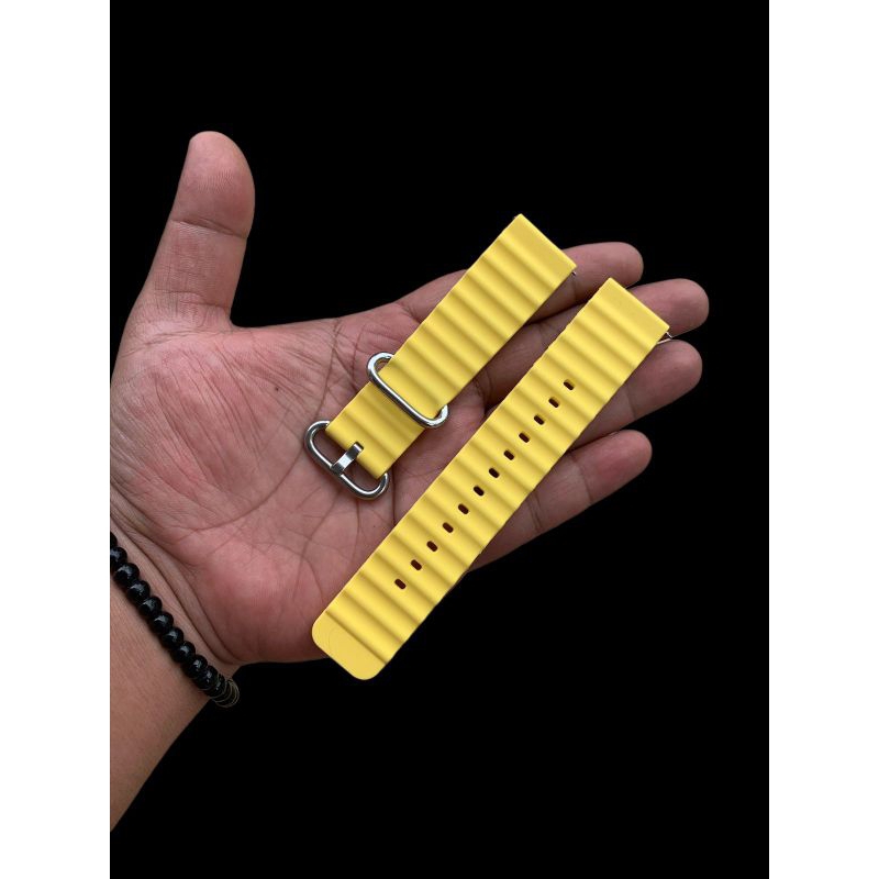 Strap tali jam tangan Silicon New model Smart watch lug 22mm kuning