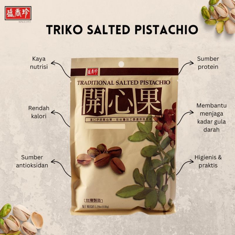 TRIKO Traditional Salted Pistachio Snack Kacang