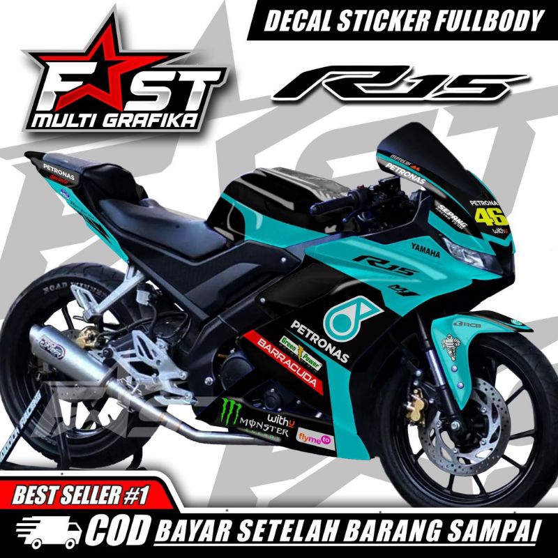 ⭐⭐⭐⭐⭐Decal sticker R15 V3 full body motif Petronas bisa cod decal Stiker r15 v3 full body motif Petr